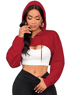 LovelyWholesale Women Cropped Hoodie Zip Up Long Sleeve Crop Top Sweatshirts - Amazon product rated Grade A