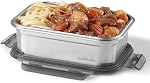 Starfrit LocknLock STEEL - Stainless Steel Container - 20oz/600ml - Airtight & Leakproof - 4-Sided Locking Lid