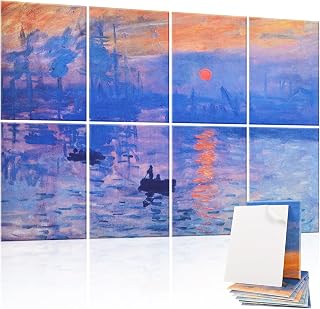 Tutmyrea Art Acoustic Panels Soundproof Wall Panels,48X32Inches Sound Absorbing Panels, 8 Pack Acoustical Wall Panel, Decorative Sound Absorbing Panels for Home & Office (Sunrise)