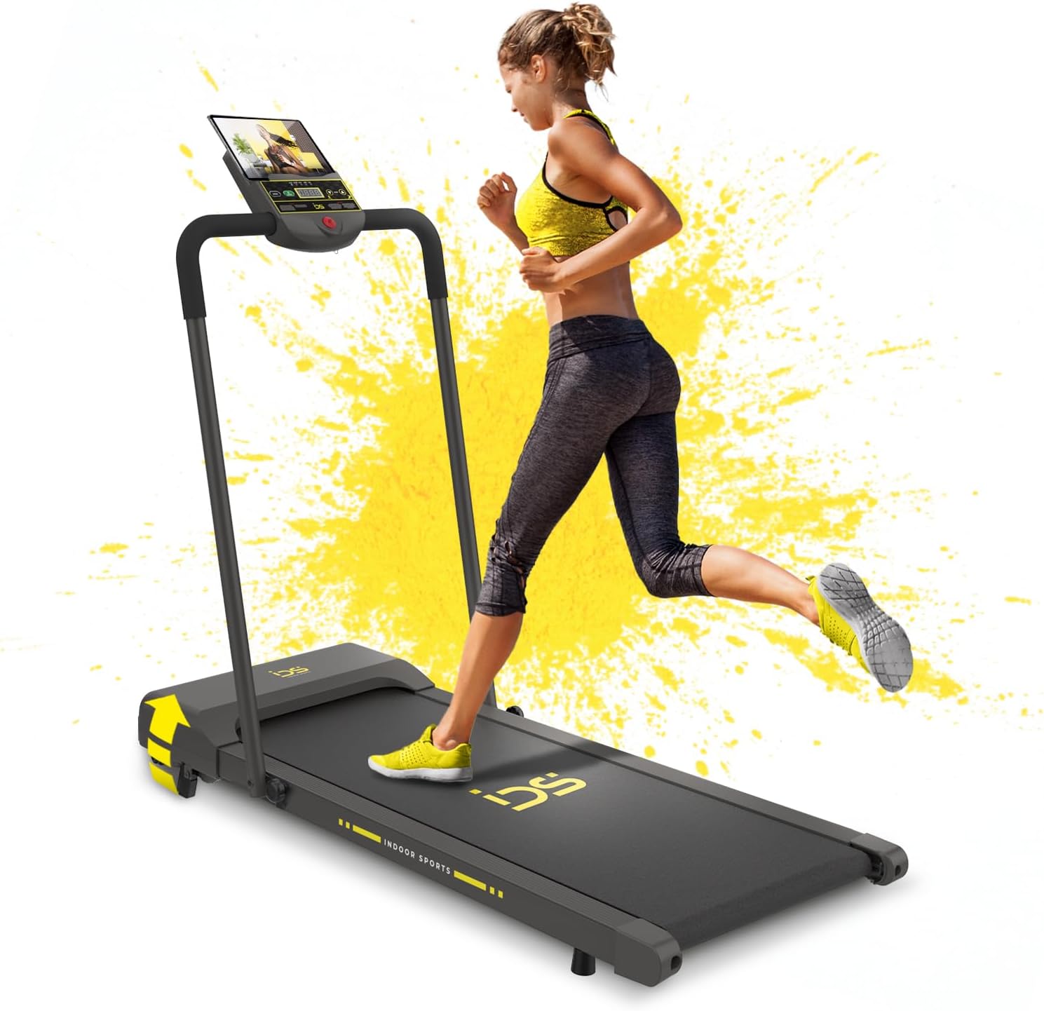 Tapis Roulant Elettrico Pieghevole 5 In 1 – Velocità 1-12 Km/h, Inclinazione 9%, Display LED, Supporto App, Telecomando, Nessuna Installazione