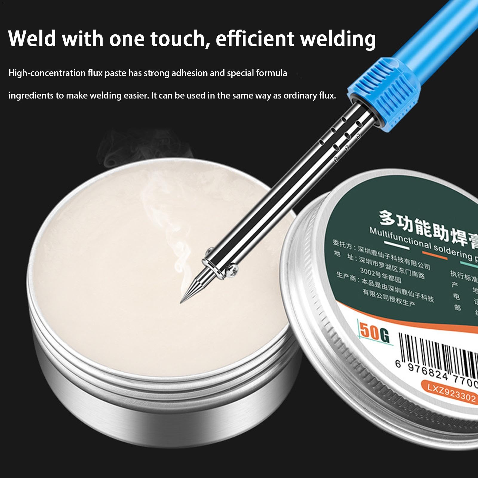 Soldering Paste - Metal Soldering Repairing Flux | Stainless Steel Solder Paste | Nickel Sheets Soldering Paste | No Clean Solder Flux Paste Or Stainless Steel, Copper, Iron, Nickel