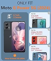 Vista 2 de FNTCASE Funda para Motorola Moto G-Power-5G-2024: funda protectora de doble capa resistente para teléfono celular a prueba de golpes con parte
