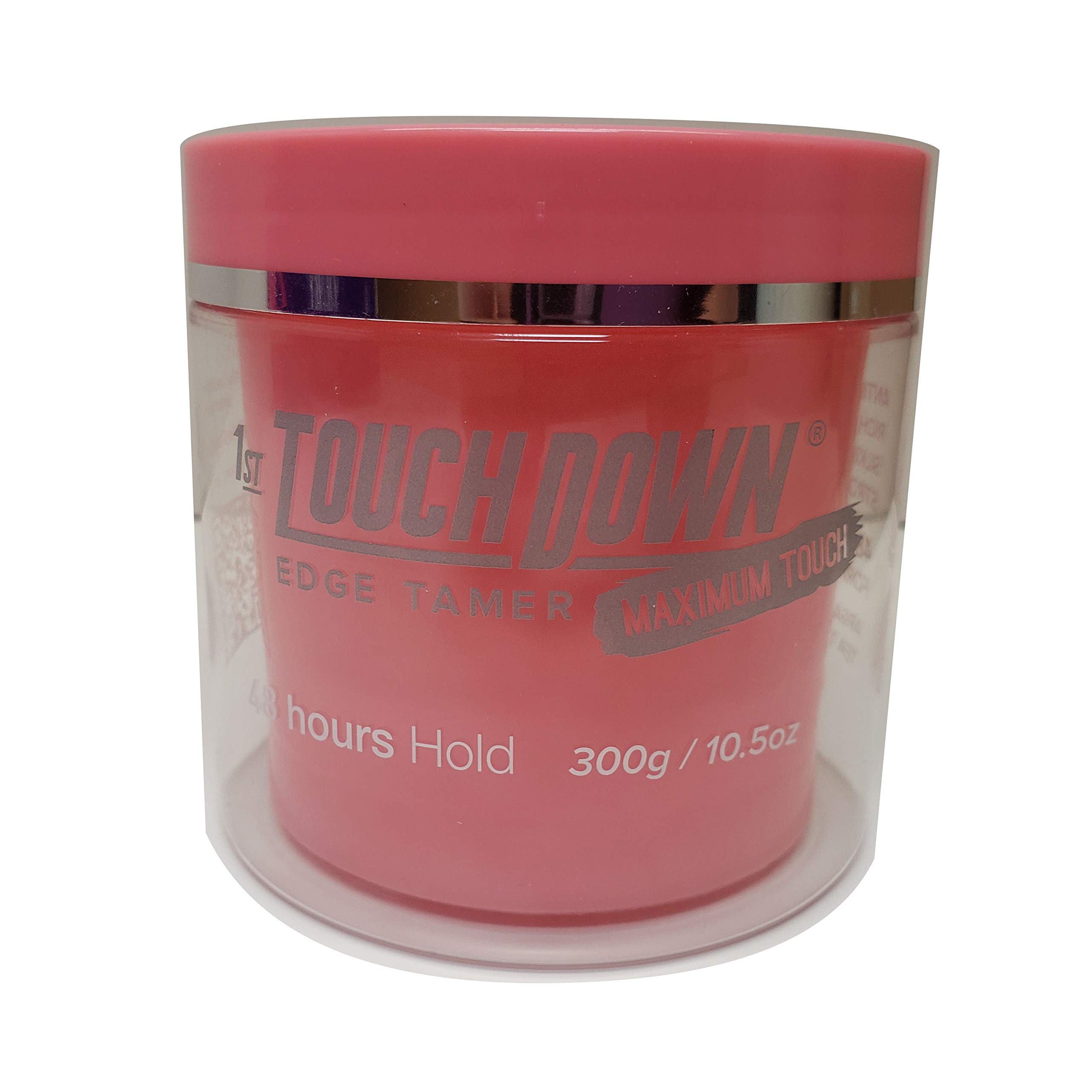 1st Touchdown Edge Tamer Family Size 10.5 oz (NEWLY RELEASED IN 2021 PINK EDGE TAMER MAXIMUM TOUCH 48 HOUR HOLD) (48 Hours Hold) Family Size, 10.5 Ounce