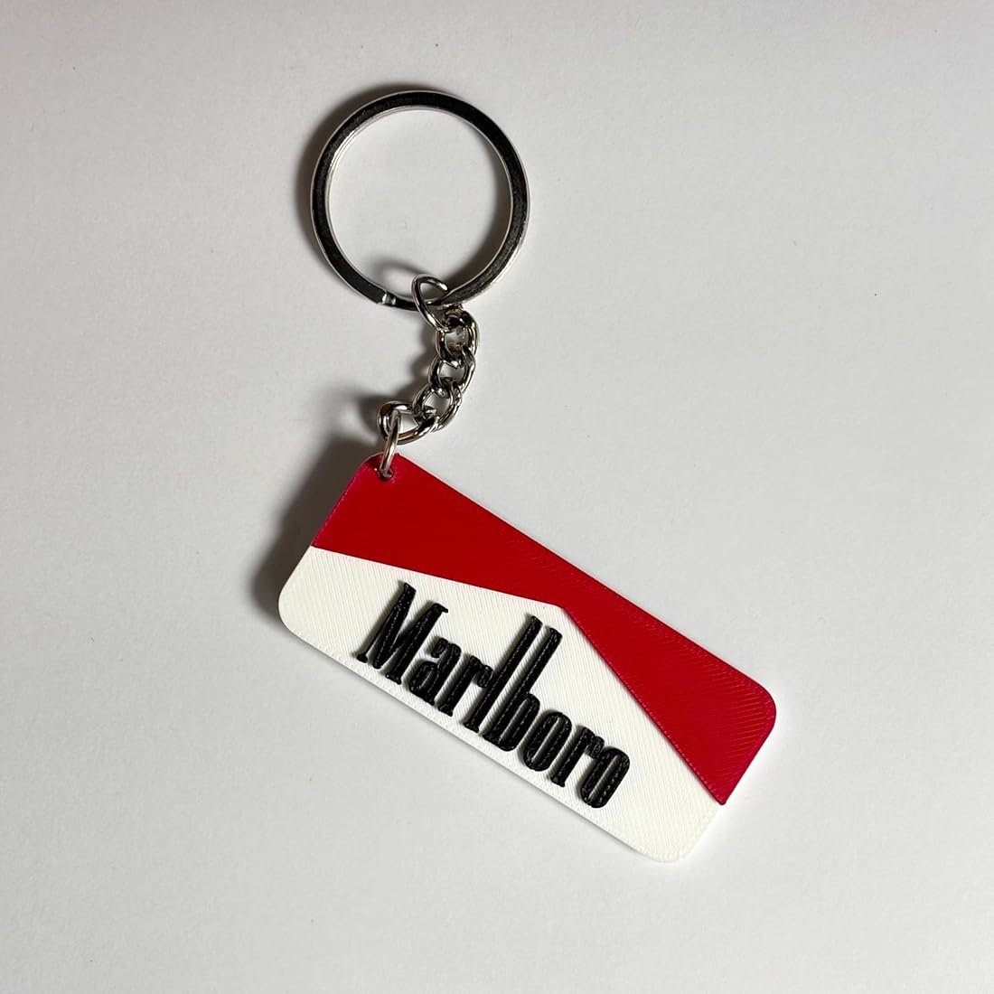 Myprus Custom Cigarette Box Keychain | Marlboro-Inspired 3D Printed Design  | Personalized Key Ring for Smokers, Collectors & Gifts