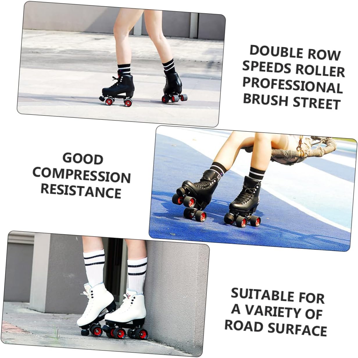 Roller Skates Wheels Ice Skates Wheels for Street Sidewalk Skating Grip