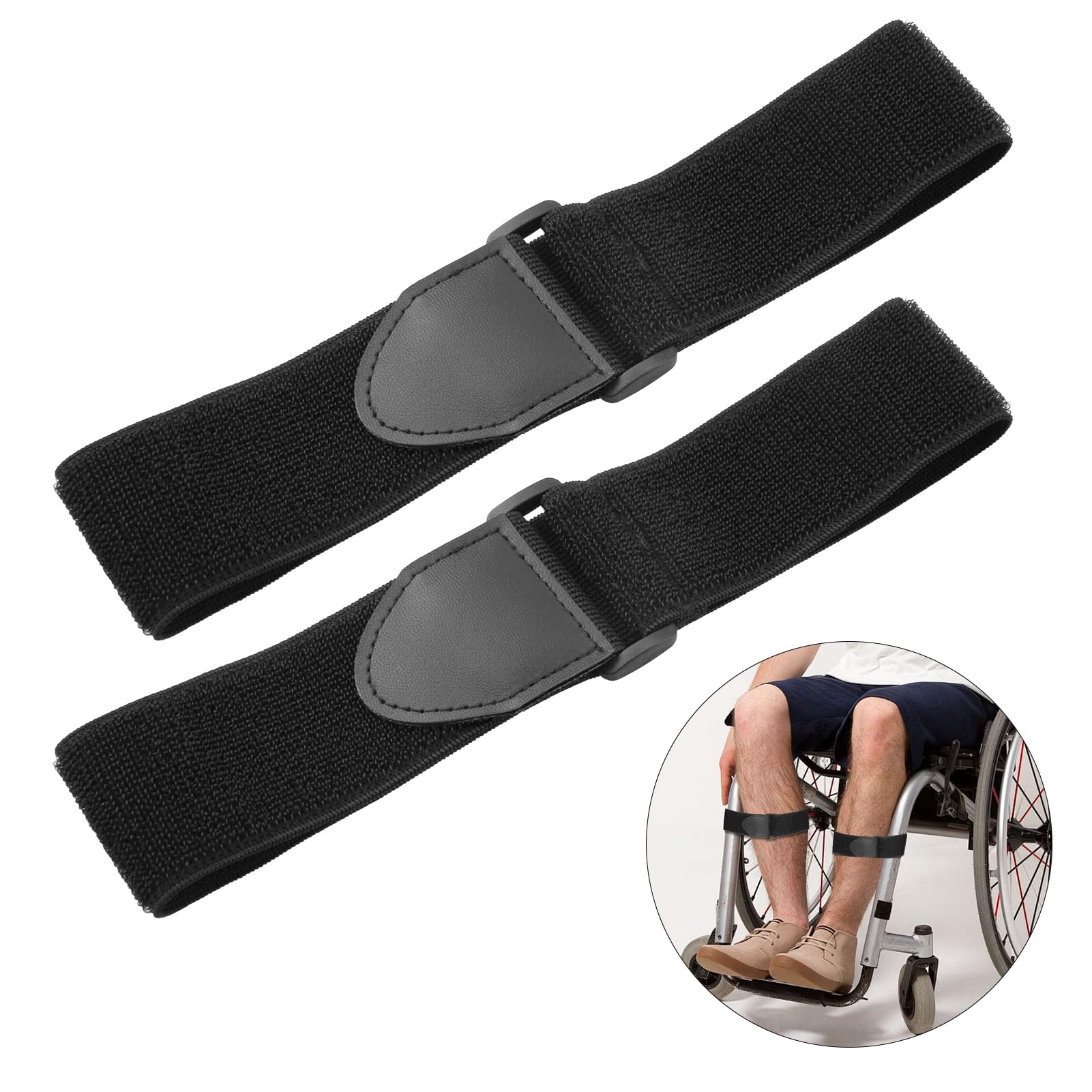 Correas para patas de silla de ruedas, correas de reposapiés ajustables y antideslizantes, correas de seguridad para las piernas, correas protectoras de piernas para sillas de ruedas, estabilizadores