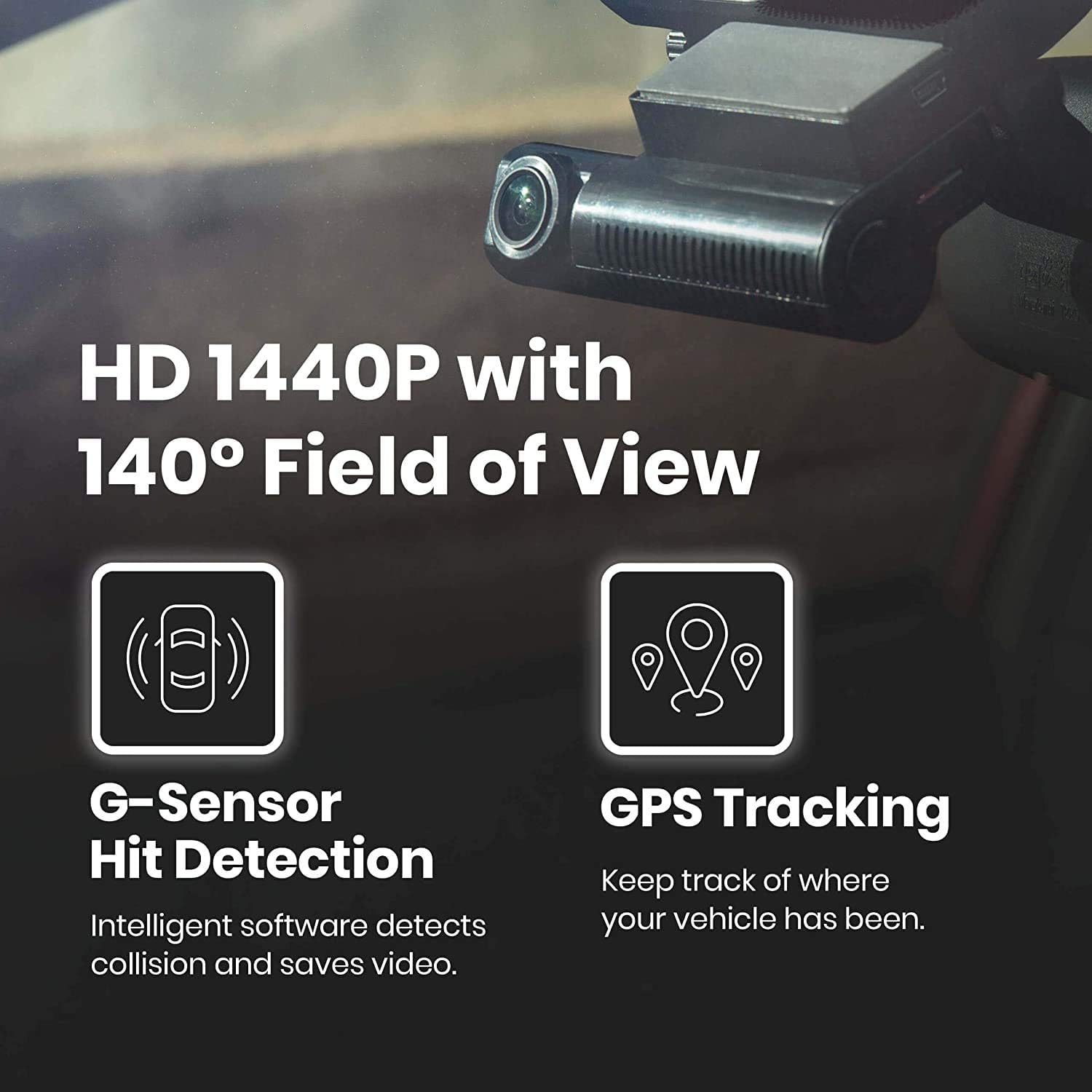 Gеt Chеар Prісе SYLVANIA - Roadsight Stealth Dash Camera - 140 Degree View, HD 1440p, 16GB SD Memory Card Included, Loop Recording, G-Sensor, Screenless, Parking Mode, GPS, Mobile App, Taxi, Truck, Car