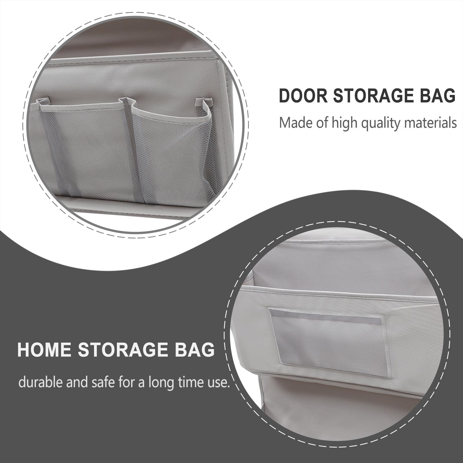 Healeved Bolsa de Almacenamiento Colgante para Armario y Pared Organizador de 3 Capas en Tela Gris Bolsa para Colgar en Puerta Adecuado para Orden en Dormitorio y Sala