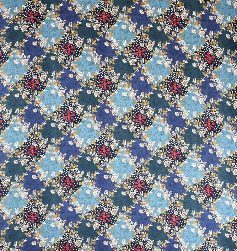 Image of NEW LEAF Cotton Fitted King Size Bedsheets with 2 Pillow Covers | Elastic Fitted | Wrinklefree | Ultrasoft |Winter Bedsheet 220 tc tc Floral | 710x72+10 Inches, Teal Blue