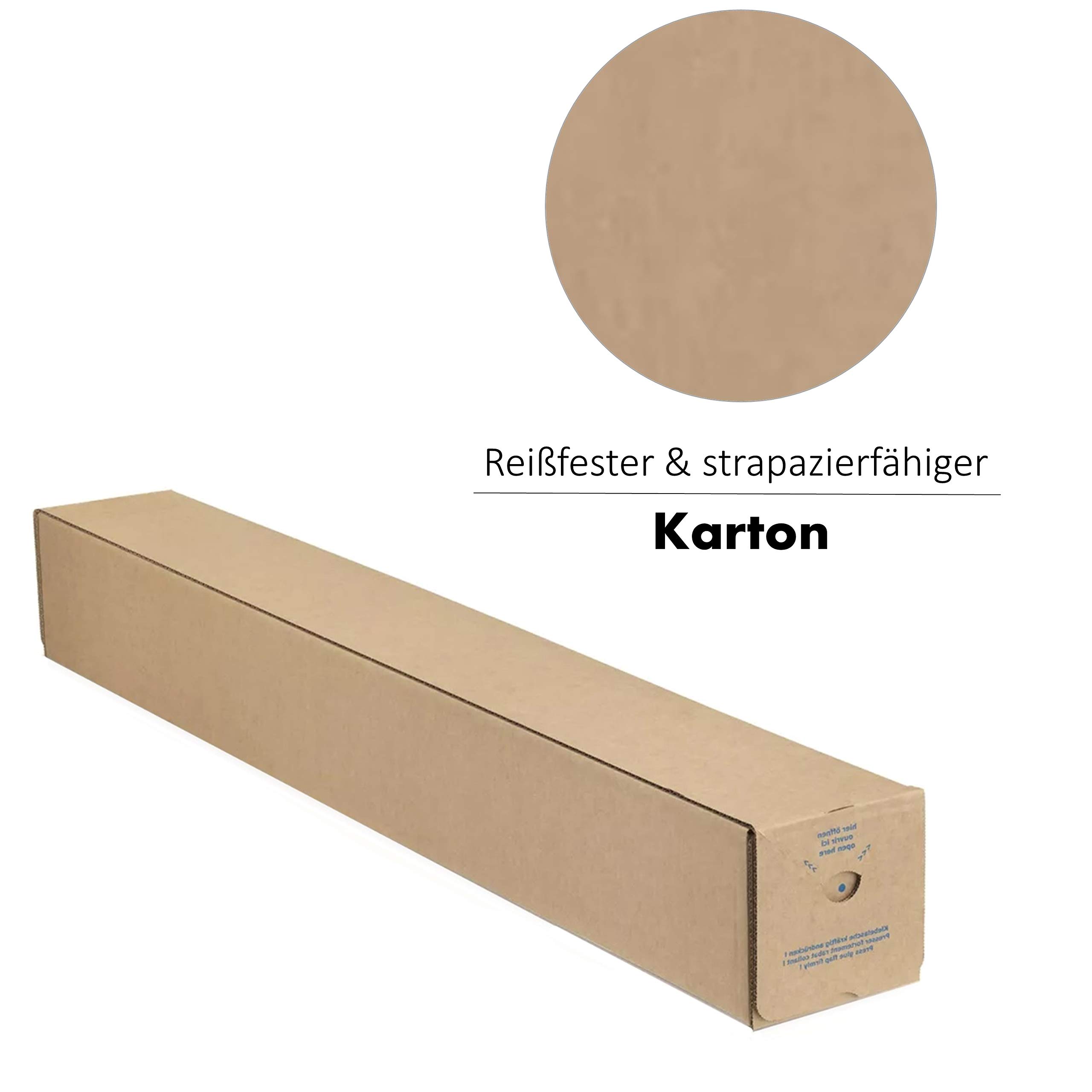 100 Stück Versandhülsen 500 x 105 x 105 mm selbstklebend braun (QP3) - Versandkarton für Poster lang & eckig - Karton Verpackung Versandhülse für Sonnenschirm, Teppich & Rohre