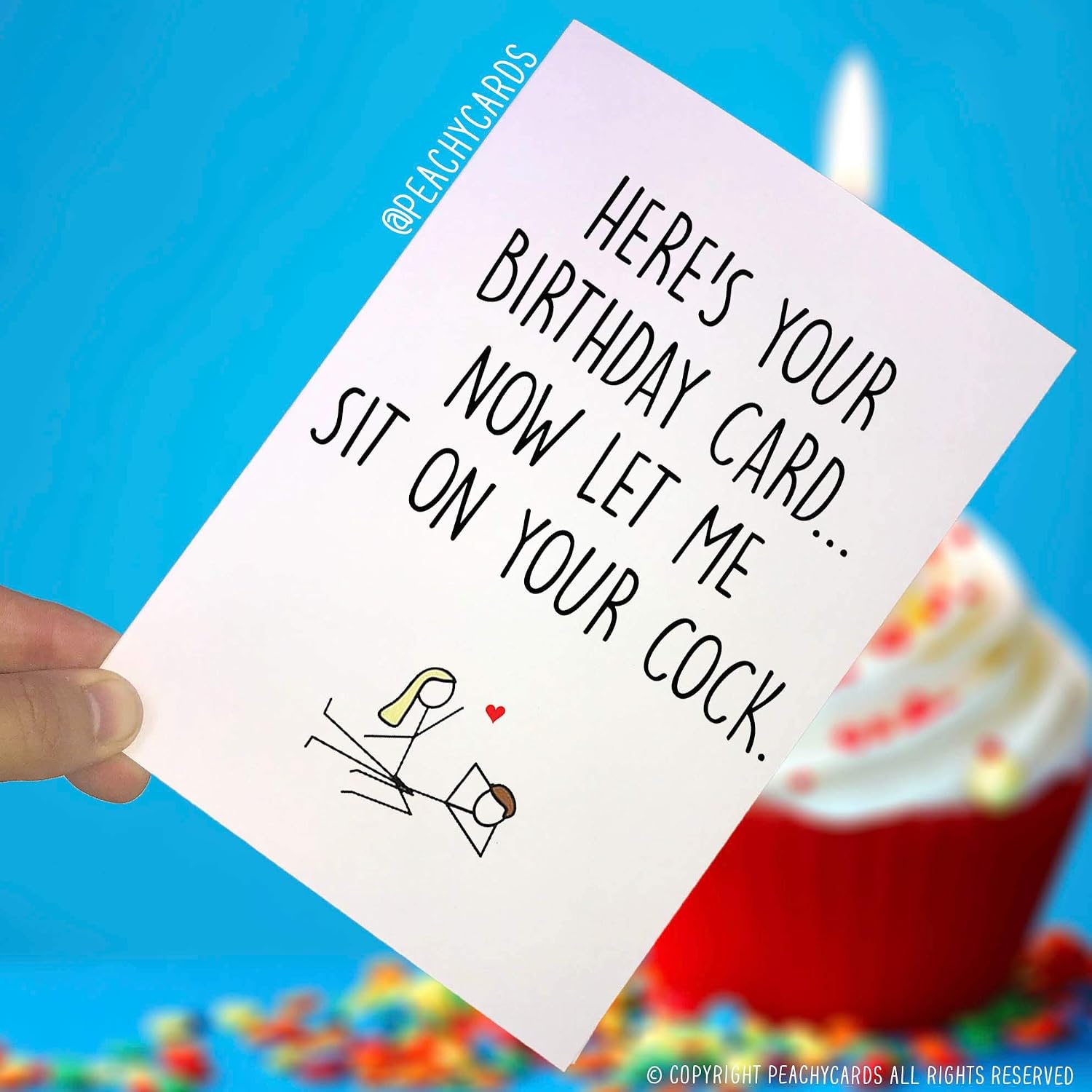 Funny Birthday Card Husband Card, Boyfriend Card, Gay Couples Card, Gay Card, Funny, Joke, Adult Humour, Sit On Your C*ck, Celebration PC157