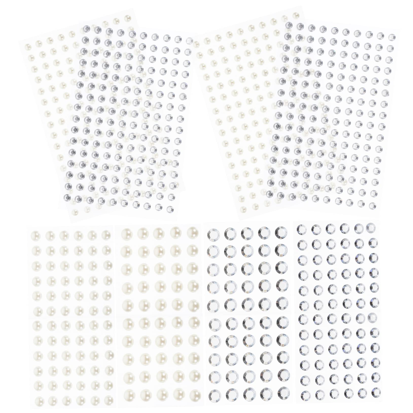 Ipetboom 5 Set Di Adesivi Per Scrapbooking Adesivi Con Strass Ciondoli Per Il Trucco 12 Fogli*5