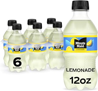 Minute Maid Lemonade PET Bottles, 12 fl oz 6 Pack - Real Lemons, Refreshing Classic Taste for Family & On-the-Go