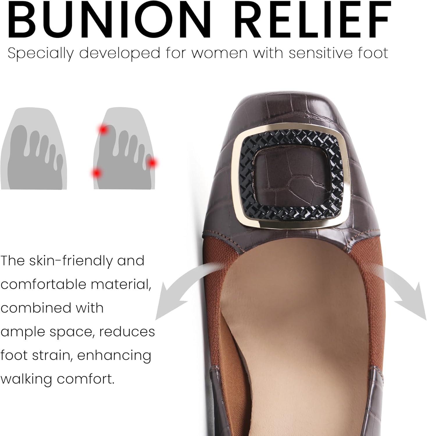 Women Dress Pumps Orthotic Heels Orthopedic Bunion Shoes - Image 4