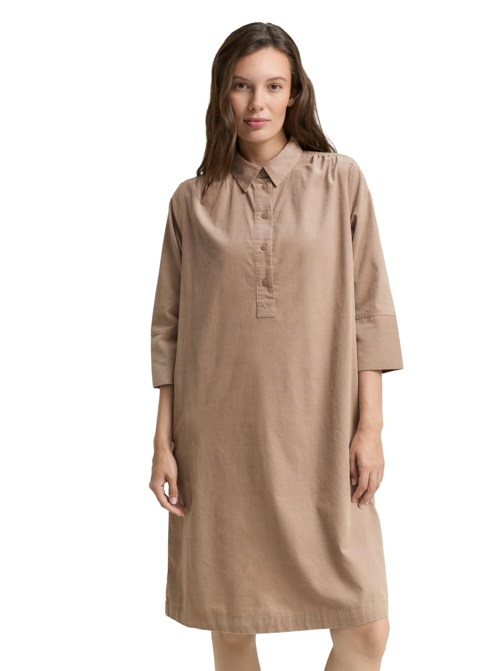 Tom Tailor Damen 1047647 Cordkleid mit Kragen