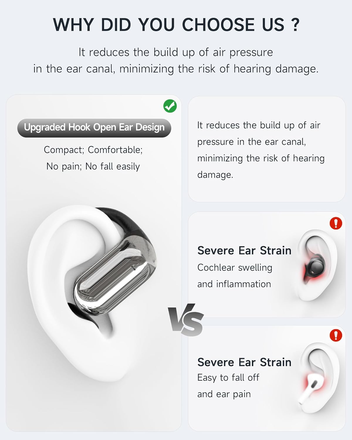 EUQQ Open Ear Headphones - Bluetooth 5.4 Sport Earbuds for Running, Ultra Comfort Open Earbuds Wireless with IP7 Waterproof, 50H Playtime & Stereo Sound,Jet Black - Image 3