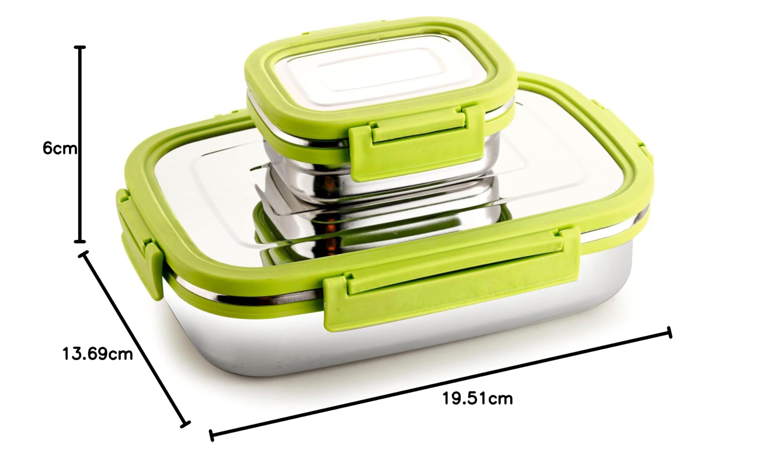 Ganesh Stainless Steel Tiffin - Leak Proof Lunch Box -6