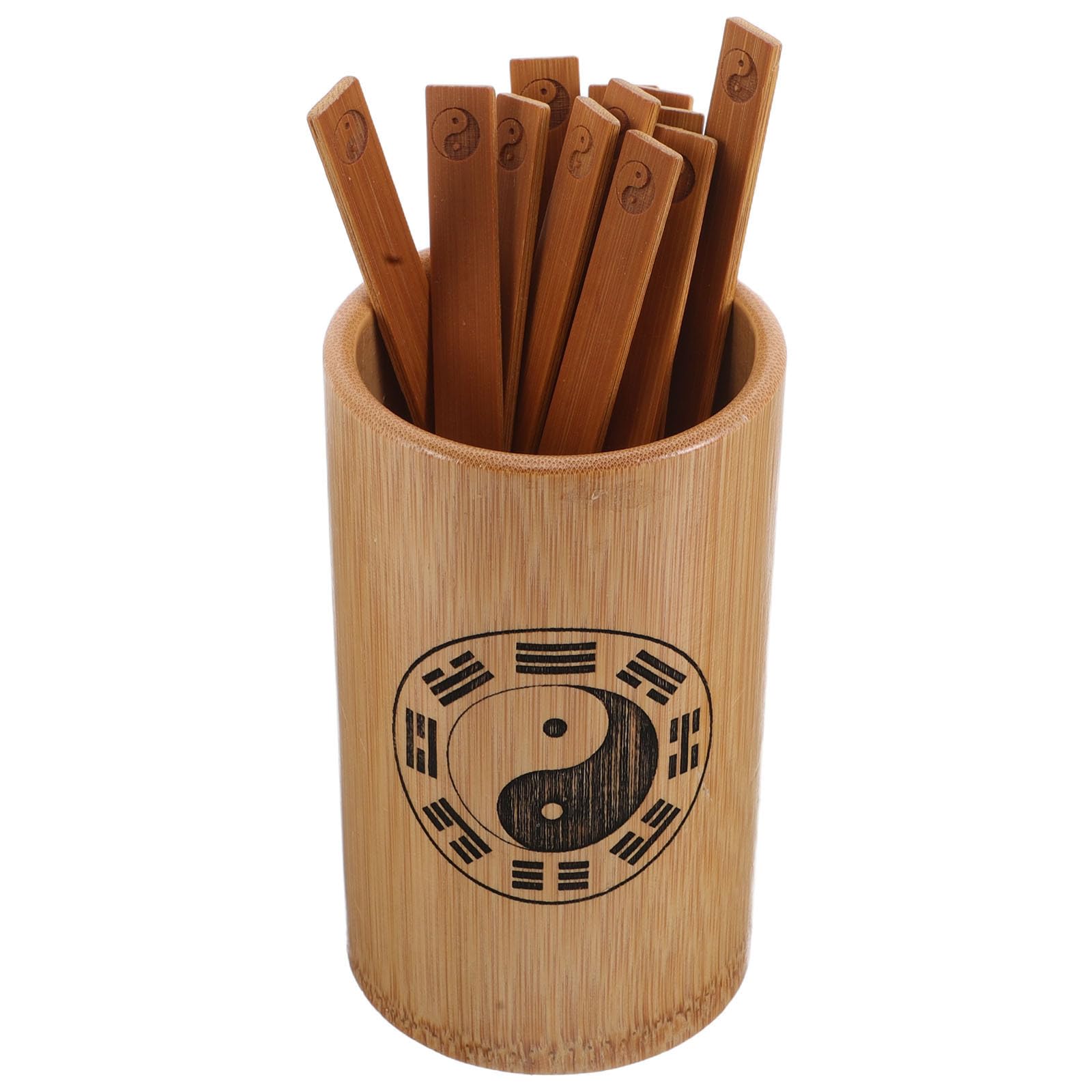 Kit de I Ching de bambú para lecturas estables sin pérdida de varillas de madera 8