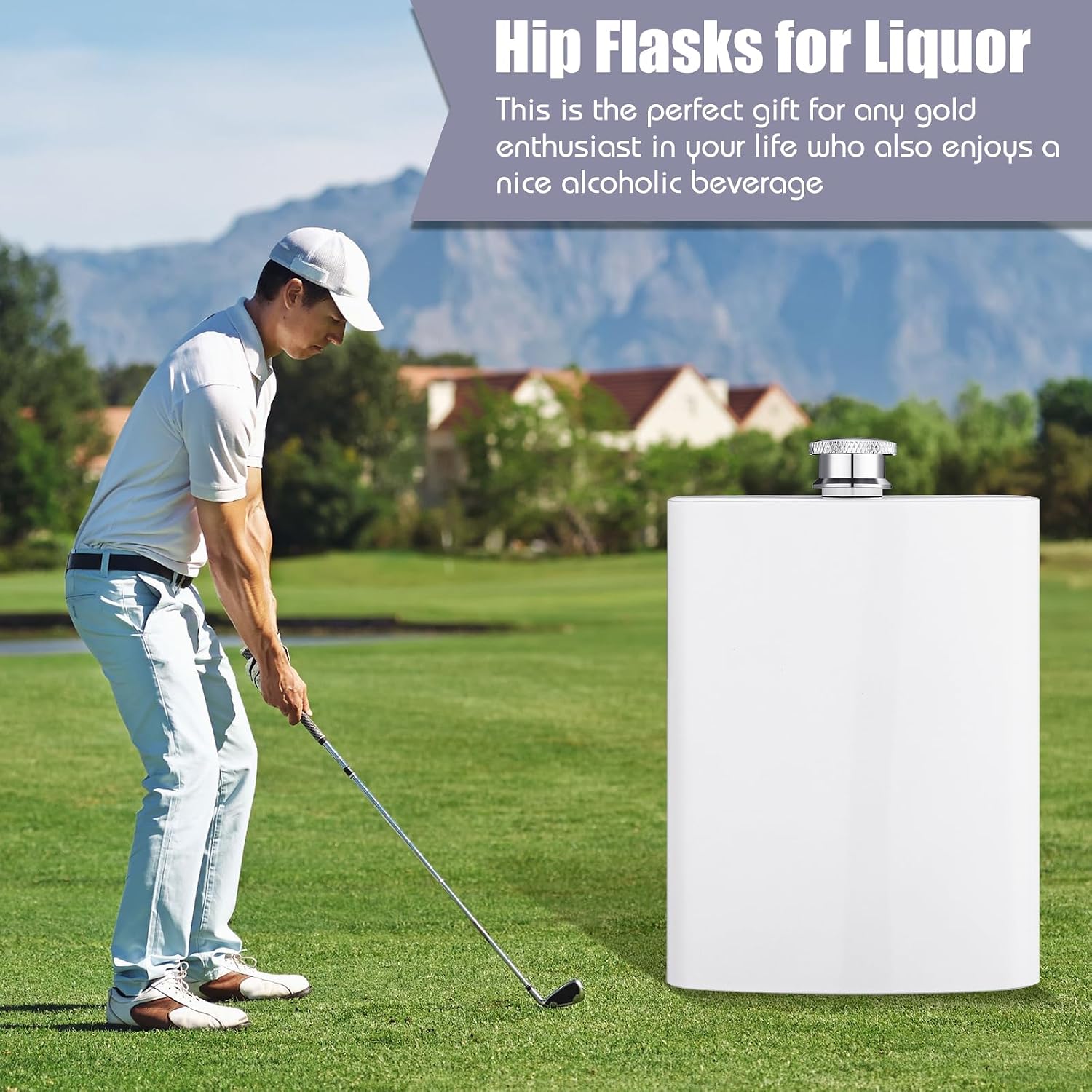 Remerry 12 Pcs Sublimation Flasks Blank 8 oz Hip Flasks for Liquor with Metal Cap and Leakproof Funnel Stainless Steel Men DIY Craft Groomsmen Gifts Containers for Wedding
