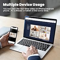 Vista 9 de litokam Cámara interior 2K, 360 cámaras de seguridad para el hogar con detección de movimiento, cámara para mascotas con aplicación de teléfono