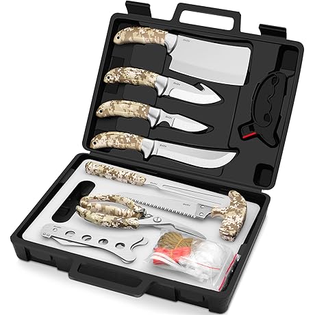 GVDV Hunting Knife Set: Unparalleled Field Dressing Kit for the Ultimate Hunting Experience