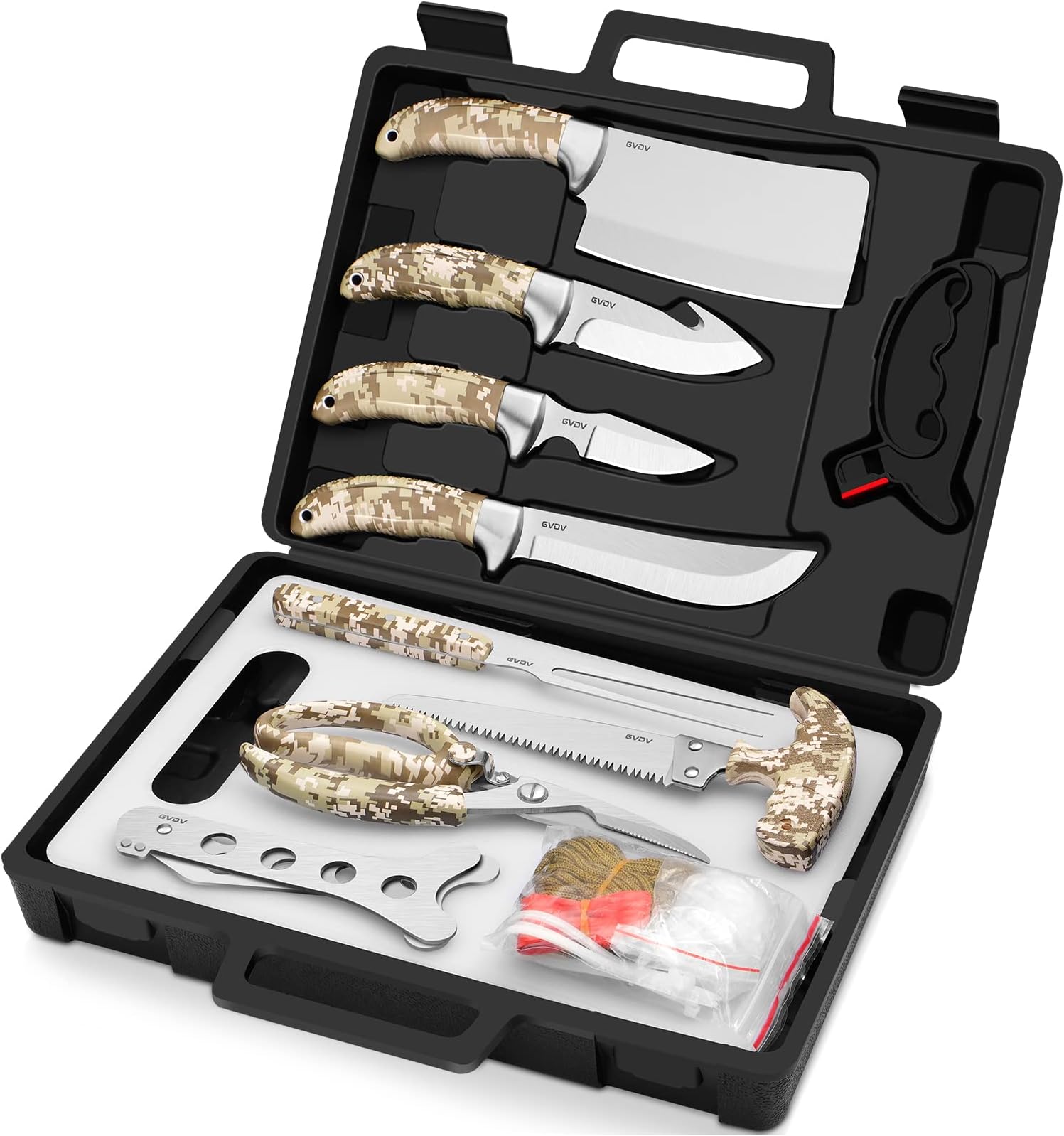GVDV Hunting Knife Set, 15 Pieces