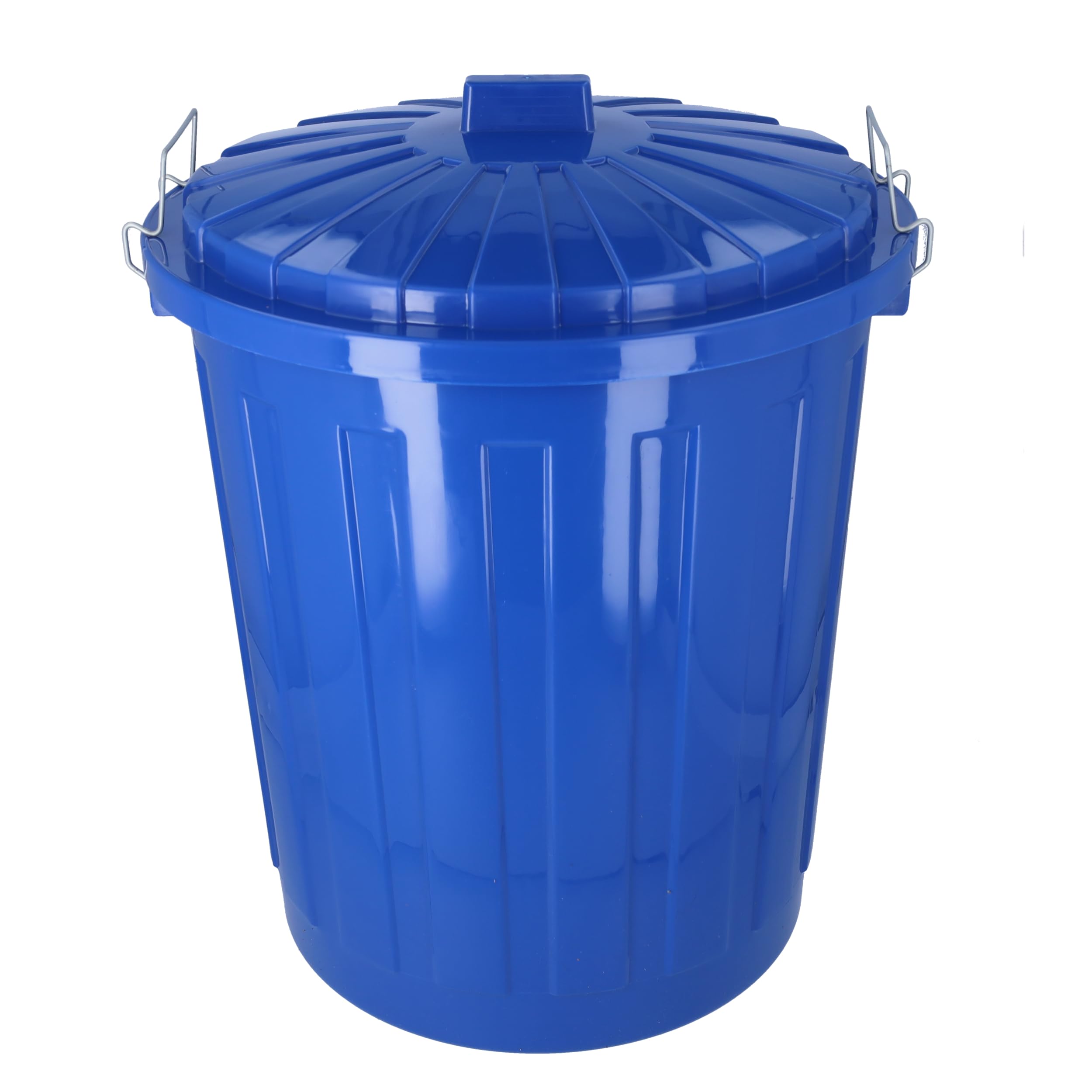 HRB Maxitonne 50 Liter blau, Tonne aus stabilem Hartplastik, abnehmbarer Deckel mit Metallverschlüssen, geeignet für Wäsche, Spielzeug oder als Mülleimer Küche