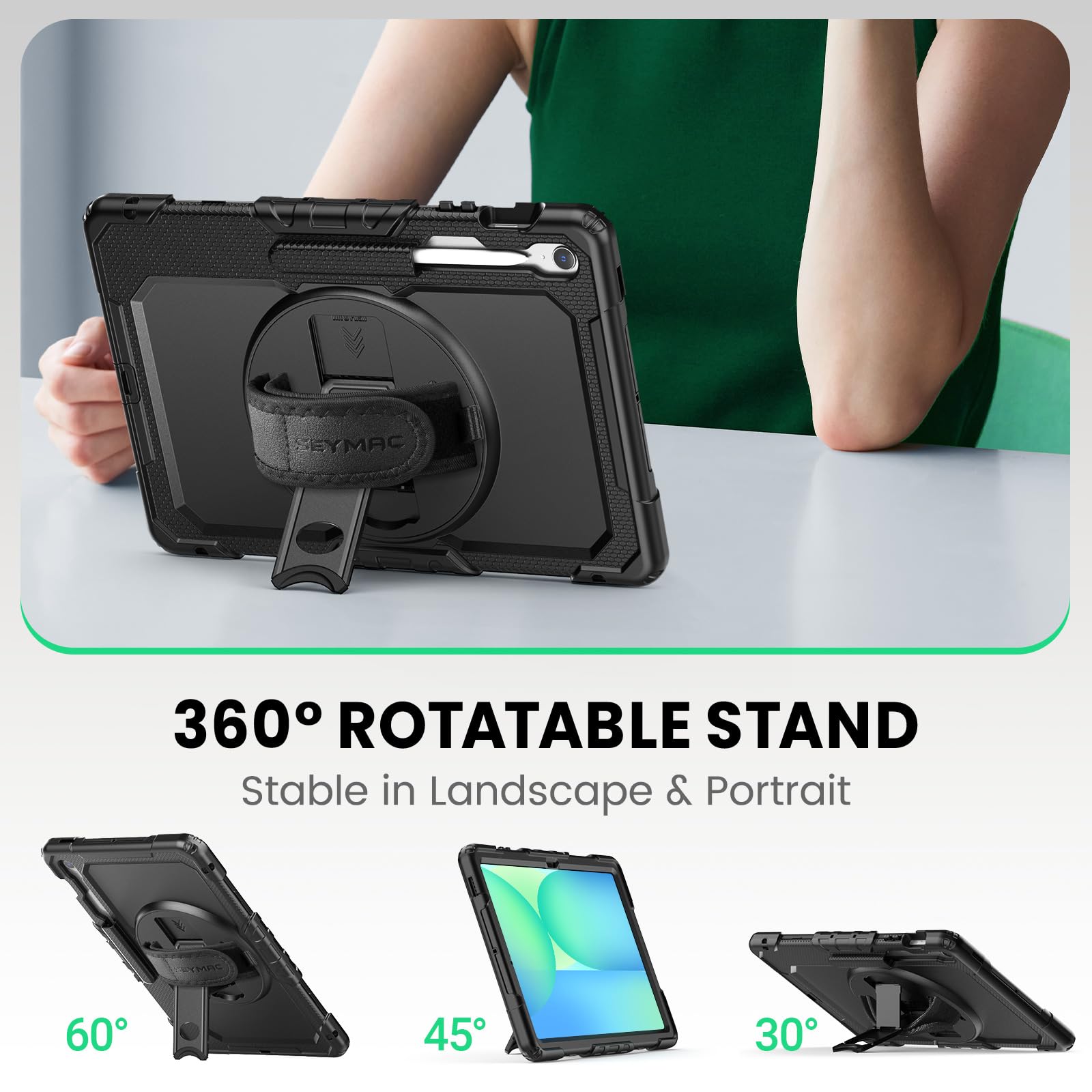 Amazon.com: SEYMAC Case for Samsung Galaxy Tab S10 FE+/S10 FE Plus