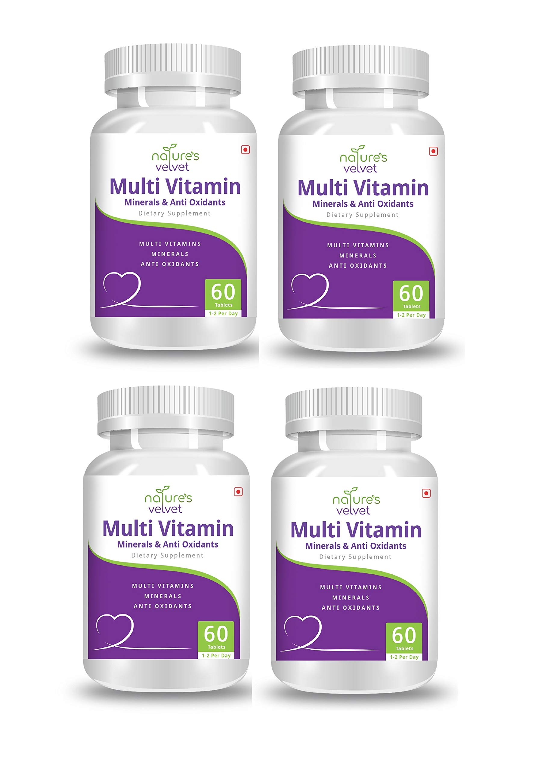 Natures Velvet Multivitamins,Minerals and Antioxidants For Overall Health 60 Tablets Pack of 4 (B07VB9F6FC) Amazon Price History, Amazon Price Tracker