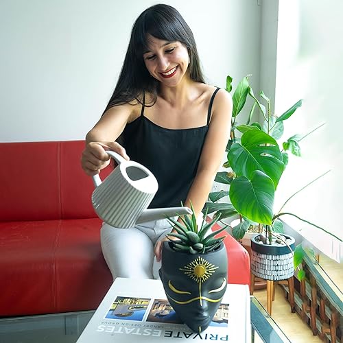 Miniatura 5 de Bossa Linda Maceta de cabeza, decoración del hogar para interiores y exteriores, regalos para amantes de las plantas, para superficie plana o