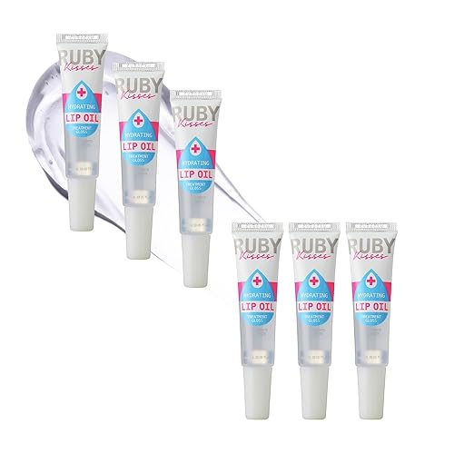 Ruby Kisses Hydrating Lip Oil Clear RLO01 (6 PACK) - 0.33 Fl Oz (Pack of 6)