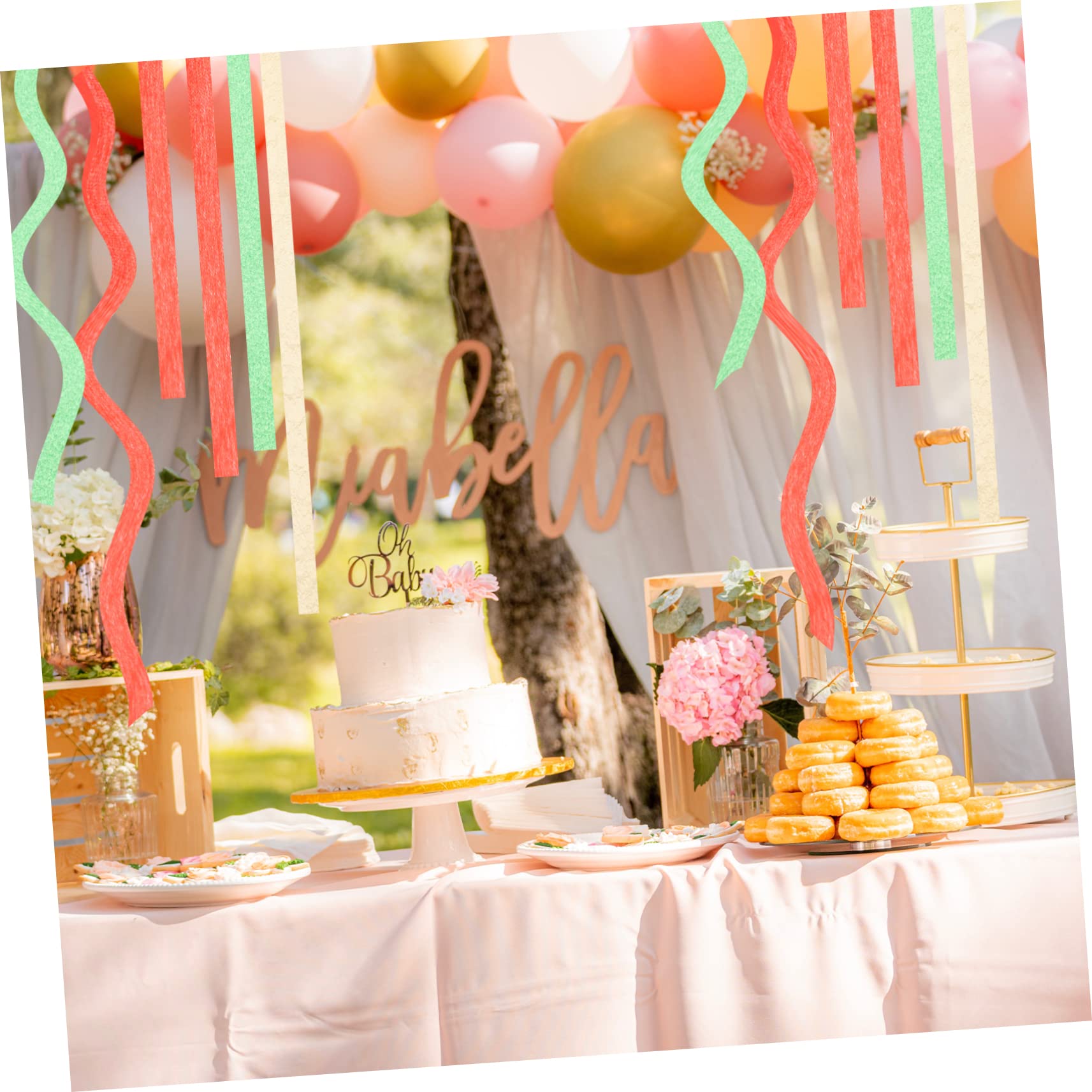 PRETYZOOM 4 Set Di Di Carta Crespa Per Festival Natalizi Decorazioni Per Feste Di Compleanno 6 Pezzi * 4