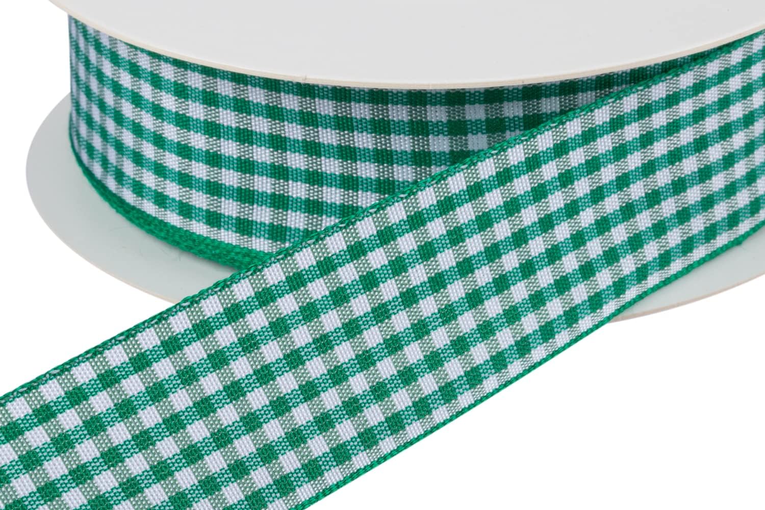 Ribbonitlux Gingham Ribbon, 25mm X 22 Meters, Plaid Checkered Ribbon with Woven Edge - Image 3