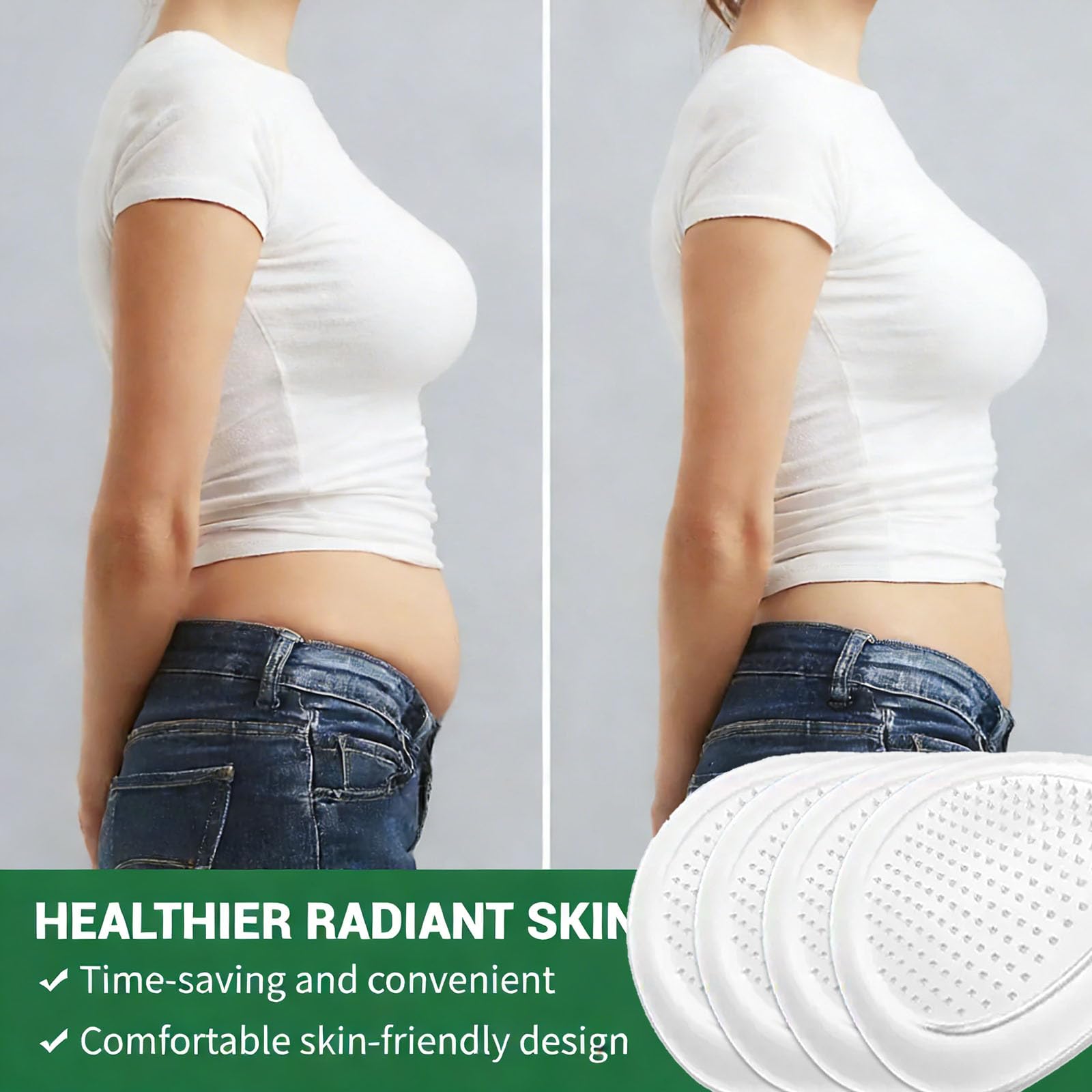 Patch Nano Microneedle Minceur, Patchs Minceurs, Dispositifs Minceur pour le Corps, Ingrédients Naturels, Invisible, Idéal pour Homme et Femme,2 boîtes