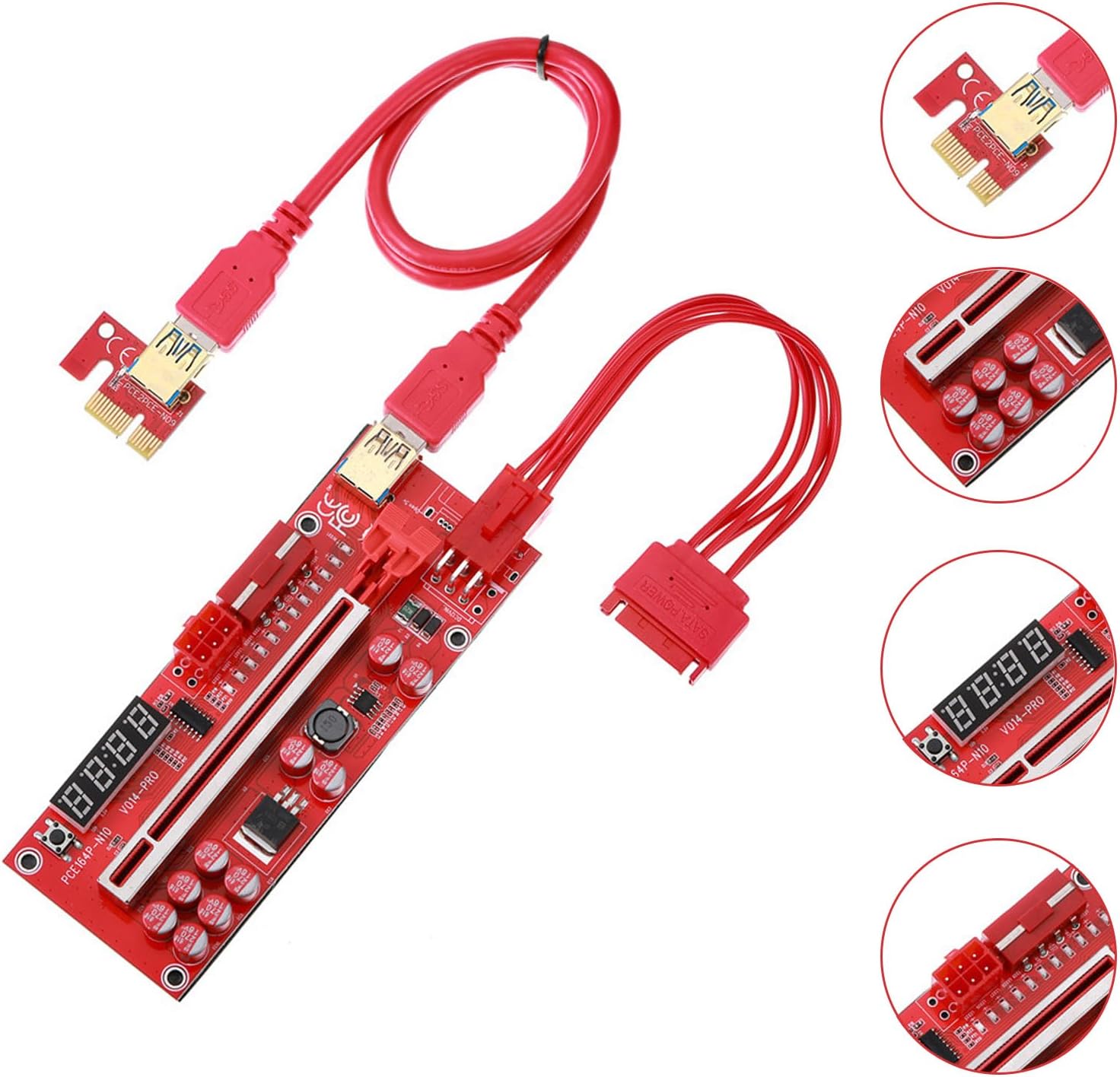 YUNKOZAND PCIEライザー コンデンサ10個 GPUエクステンダーライザーカード ビットコインライトコイン ETH イーサ 新品  10Gtek PCI-Express 16x ライザーカード 2スロット 270度 Rアングル ライザーアダプター カード、E5 Two-way  Server用2U カード - メルカリ