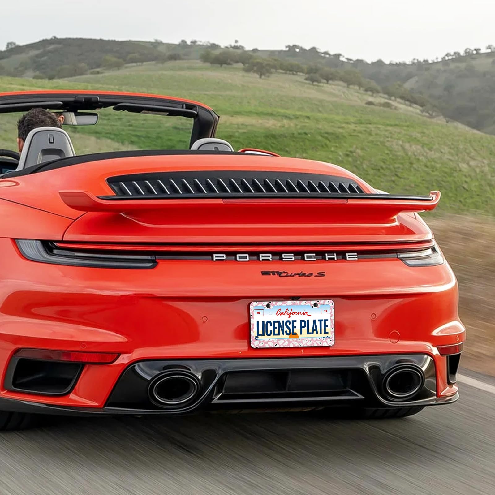 Pink Cute Ghost License Plate Frames for Women - 2 Pack Pink Car Plate Holder Cover Car Accessories — view 6