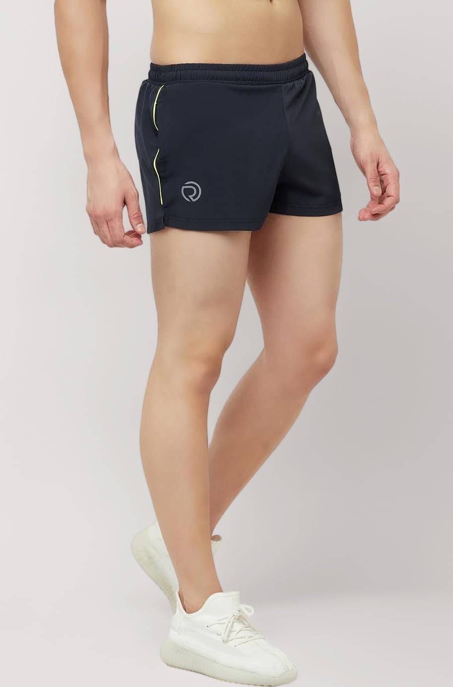 Men's 2 inch Dry Fit Sports Running Reflective Shorts with 2 Side Pockets and Zipper Back Pocket | Marathon Shorts for Men | Activewear for Running, Sports, Training & Fitness