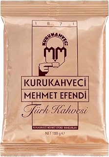 KURUKAHVECI MEHMET EFENDI Turkish Coffee, Arabica Beans, Roasted Ground,Rich Aroma, Fresh, Medium to Heavy-bodied, Original Taste Since 1871 (3.52 OZ / 100 Gr)