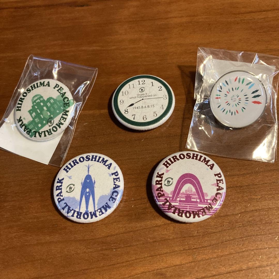 Amazon.co.jp: 広島市折り鶴タワーお土産品 缶バッチマグネット3
