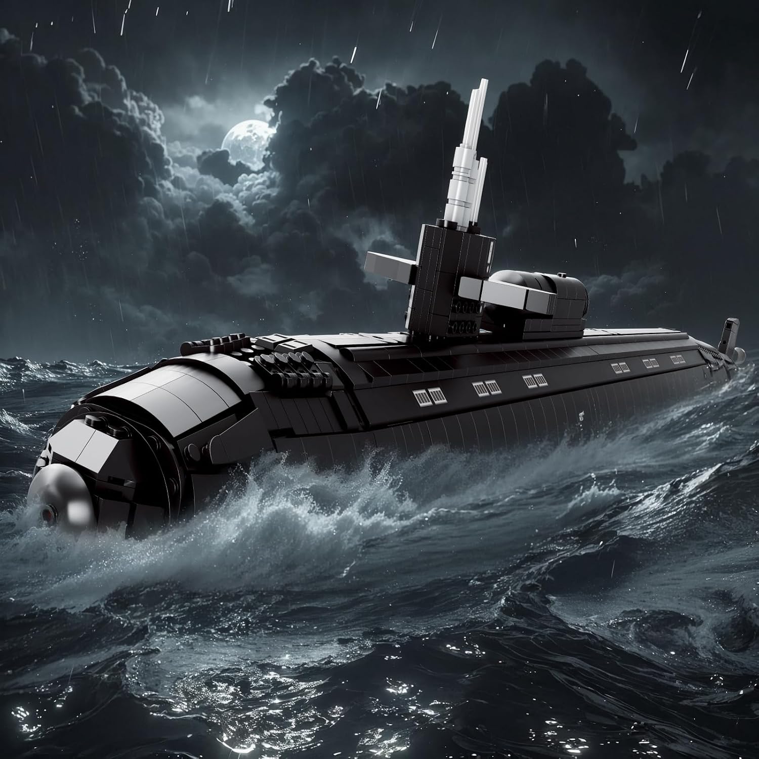 JMBricklayer Nuclear Submarine Building Set for Adults, 1:125 Scale Military Submarine Ship Toys, Los Angeles-class Attack Submarine Boat Model Kit, Army Toy Gifts for Men Boys Kids Aged 14+(2,750PCS)