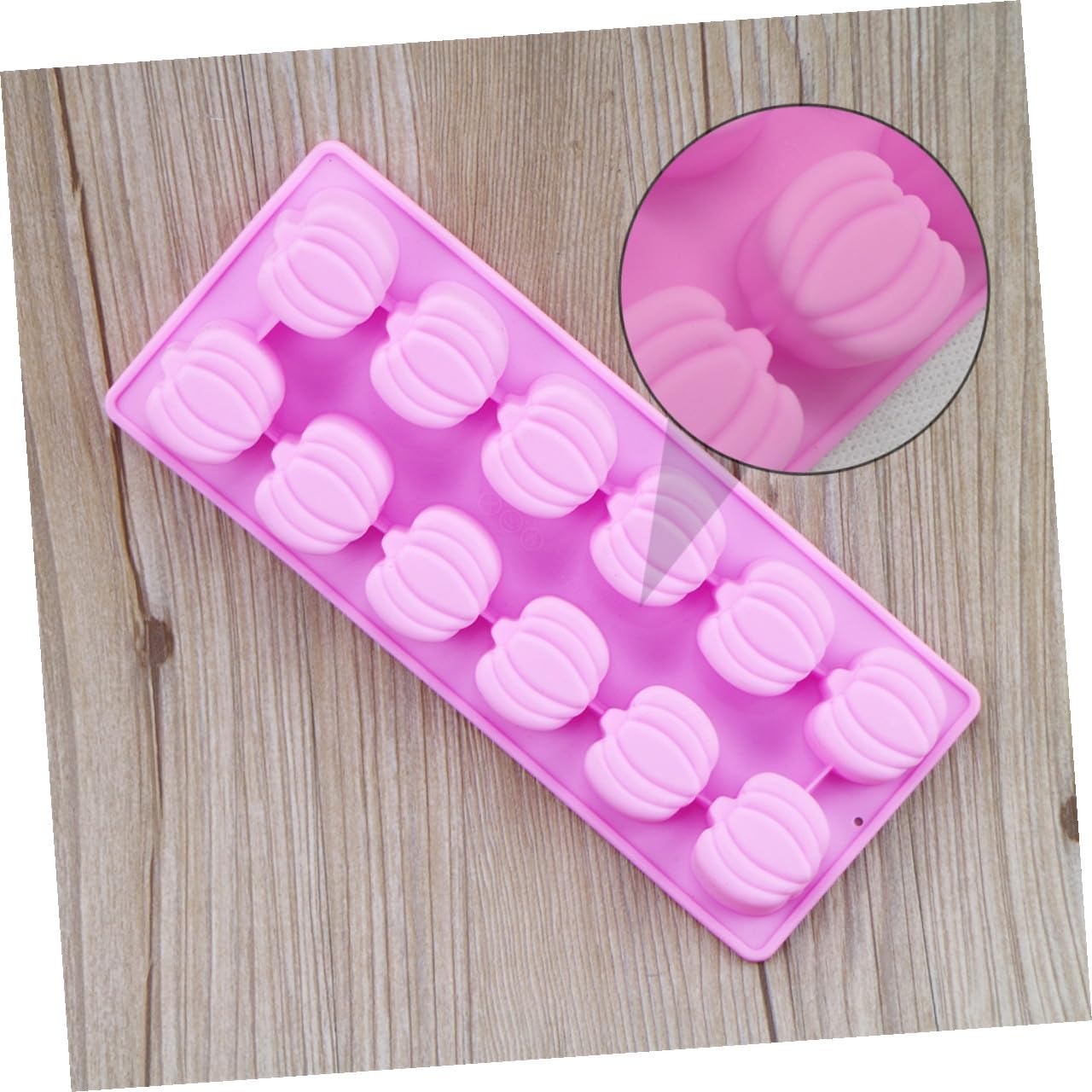 OSALADI 3pcs 12-grid Pink Silicone Pumpkin Ice Cube Molds for Halloween DIY Baking and Ice Making Tray Set