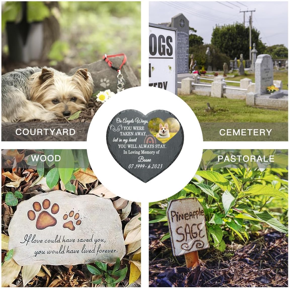 Rainbow Bridge Garden Stone Dog Memorial, Always and Forever in Our Hearts Personalized Memorial Garden Stone,Memorial Garden, Sympathy Gifts, Remembrance, Bereavement Gifts