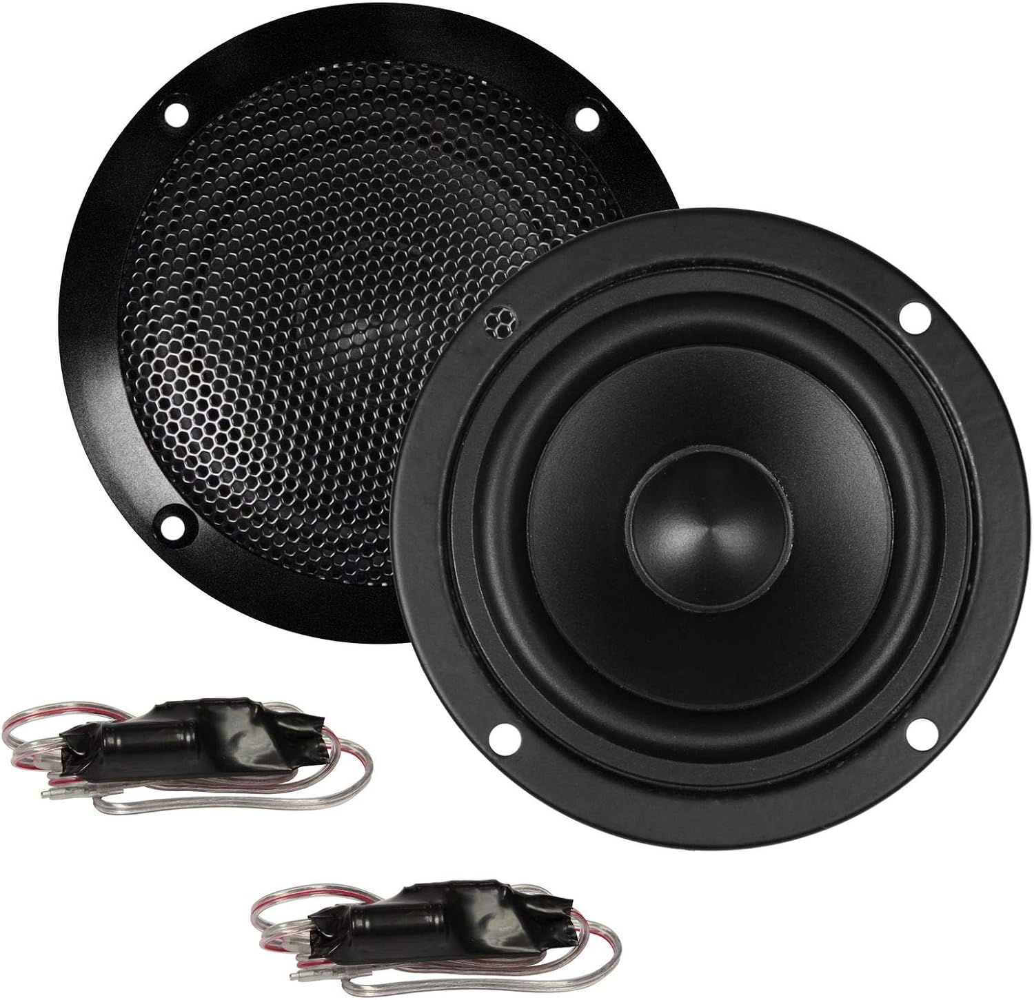 MB Quart QS75 7,5cm Mitteltöner Paar – Für 3-Wege Auto-HiFi, Inkl. Frequenzweiche & Gitter Car HiFi Komponenten