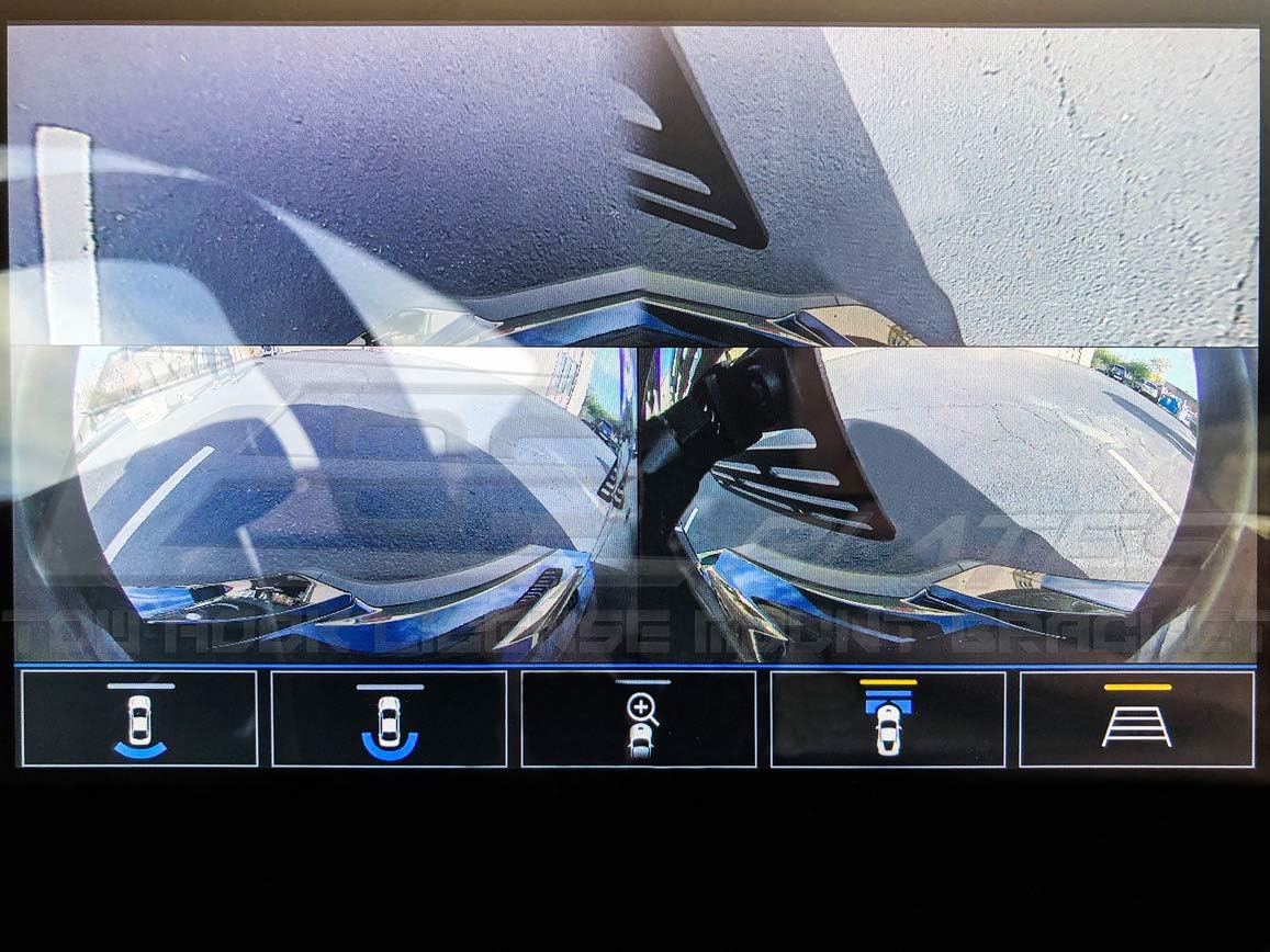 Extreme Online Store Replacement for 2020-Present Chevrolet Corvette C8 Models | EOS Plate Version 2 Full Sized Front Bumper Tow Hook License Plate Relocator Mount Bracket Tow-532-V2