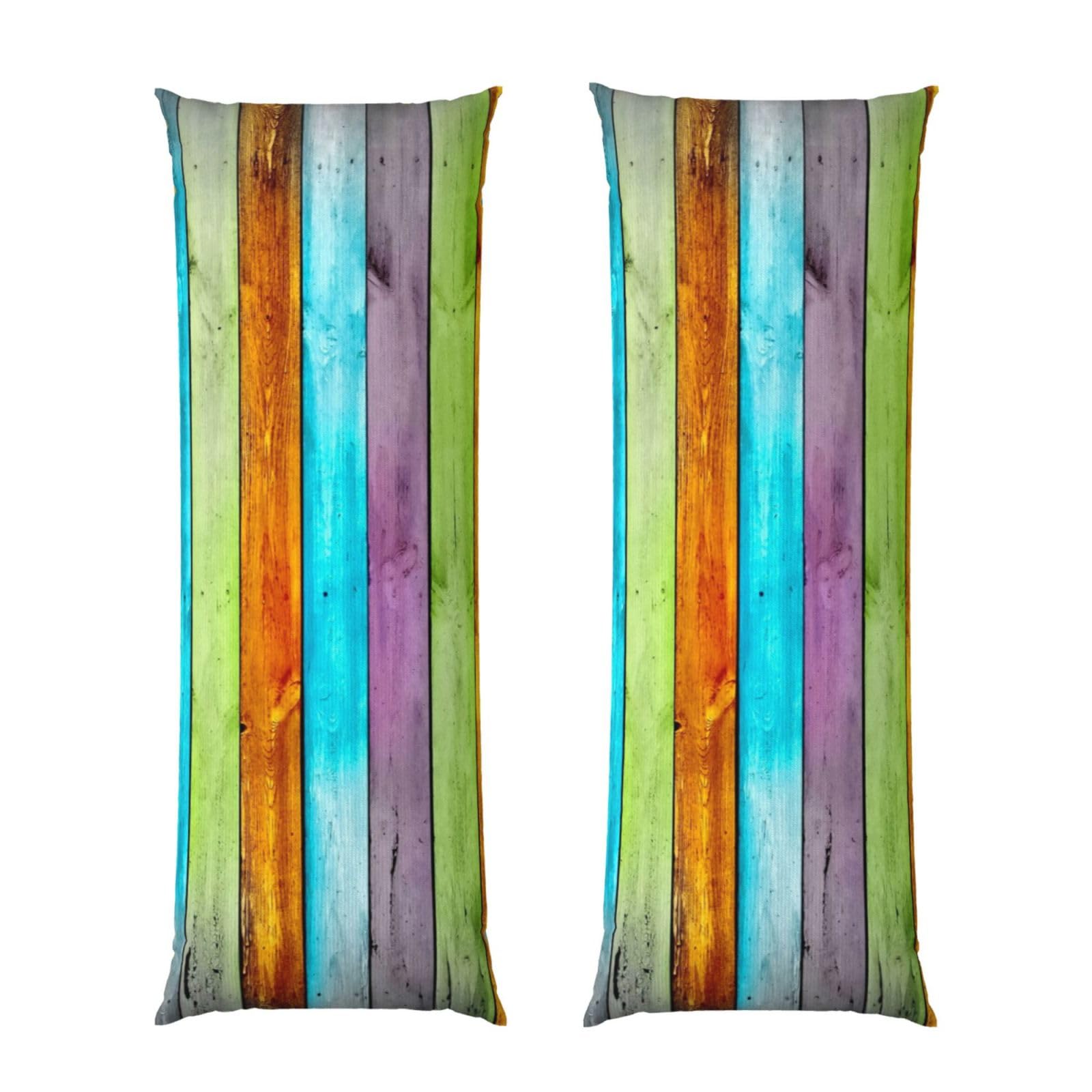 Taie d'oreiller colorée bois long 50,8 x 152,4 cm idéale pour lit chambre
