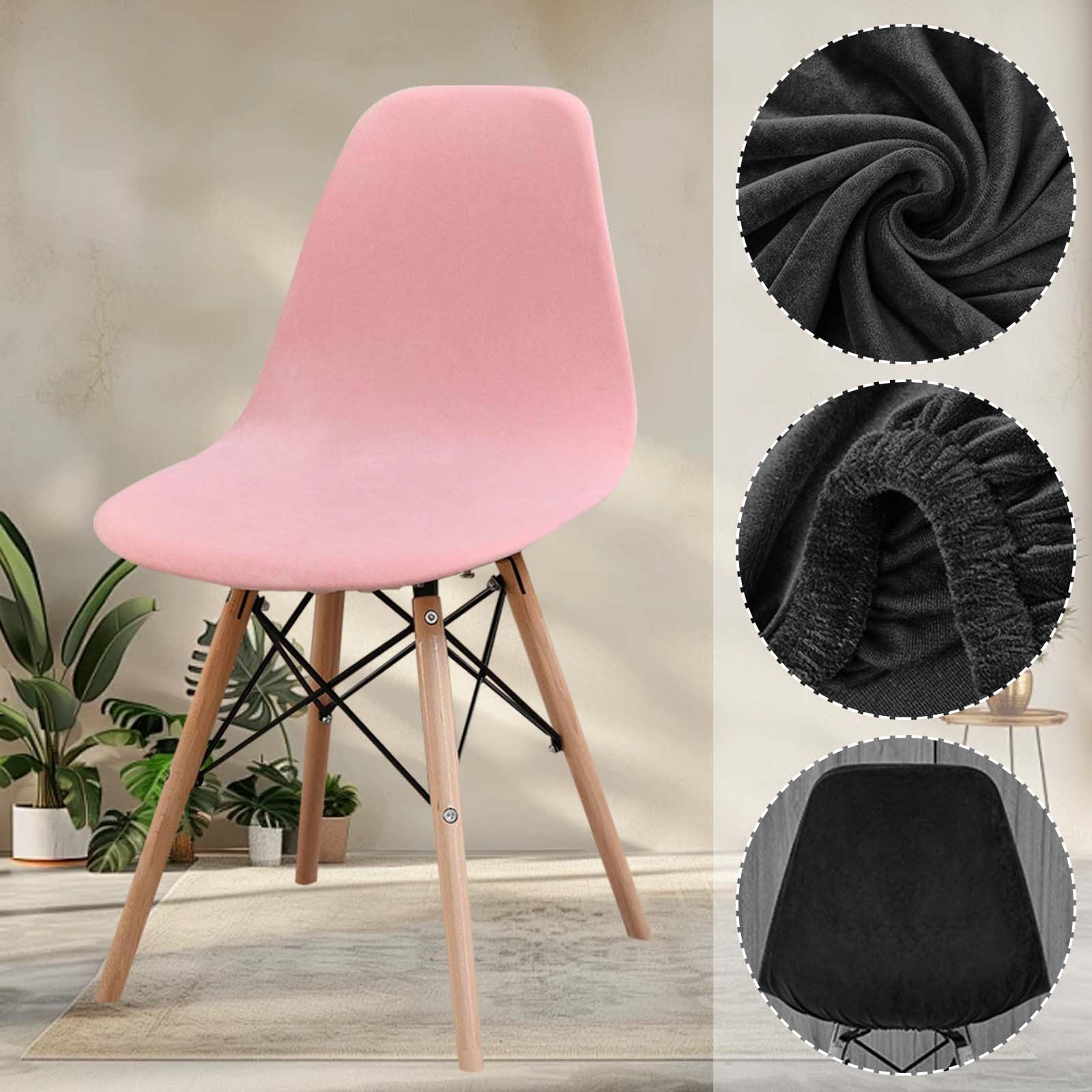 Protege Assise Chaise Salle A Manger Housse De Chaise Salle à Manger Scandinave Housse De Chaise Velours Housse Chaise Extensible Lot de 4/2/6(#3,6pcs)