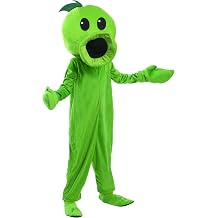 Adult Plants vs Zombies Peashooter Costume, Zombie Game Jumpsuit With Headpiece, Halloween or Cosplay Outfit