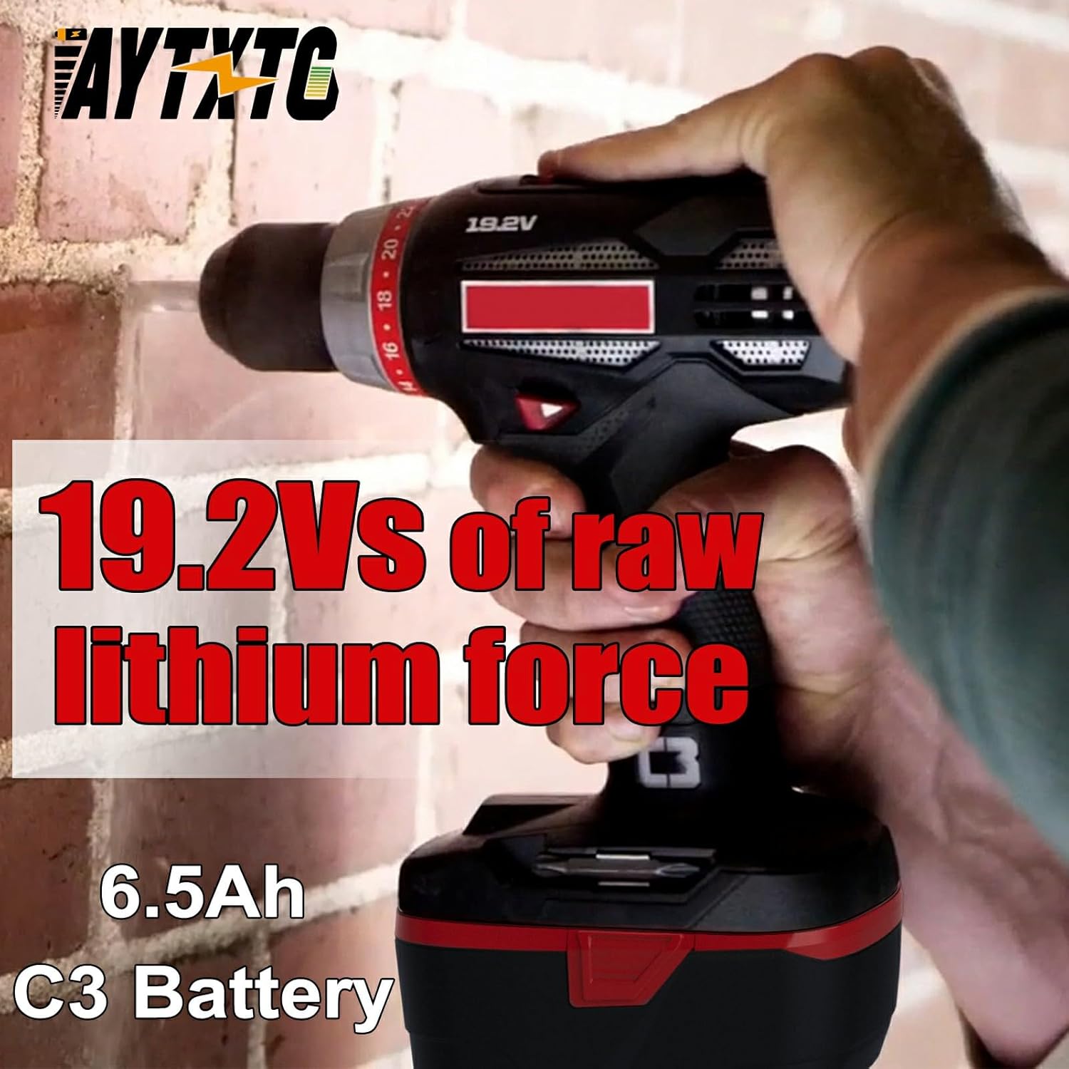 2Pack 6.5Ah C3 Lithium Battery Replace for Craftsman 19.2 Volt Battery + for Craftsman 19.2V Charger for XCP 130279005 1323903 130211004