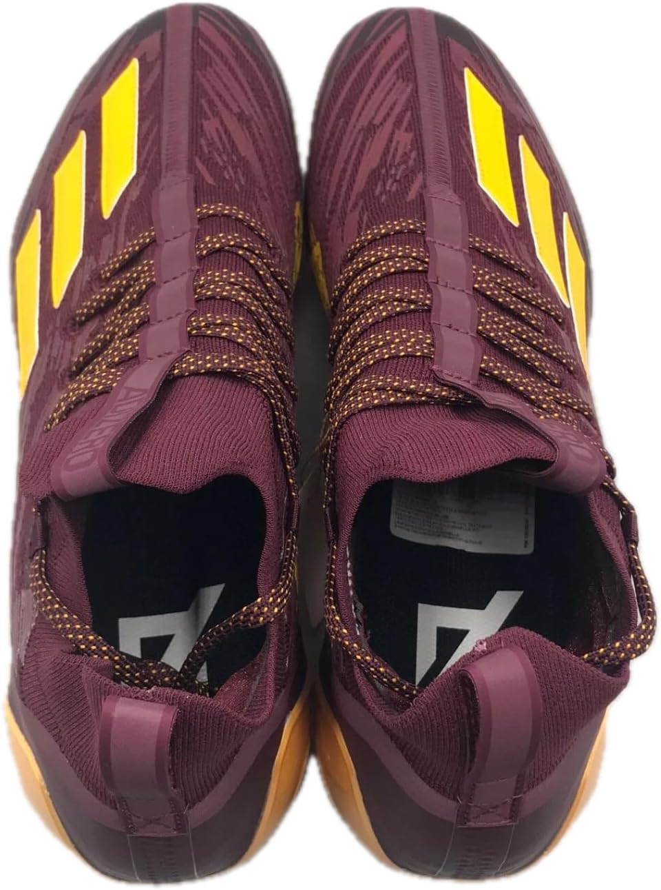 adidas Adizero Primeknit Men’s Football Cleats 'Maroon Gold' (HP8746) - Size 15 - Image 3