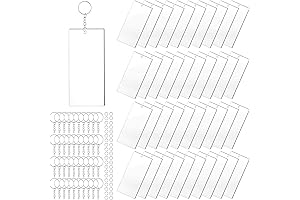 Hicarer Acrylic Keychain Blanks (Rectangle, 120 Pieces)